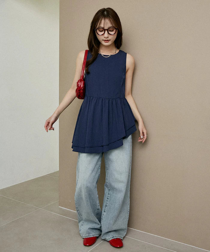 Nylon Washer Asymmetrical Blouse Limited Edition