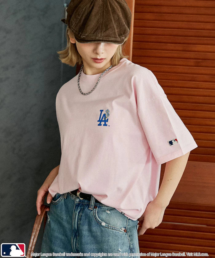 MLB One-Point Flower Embroidery T-Shirt