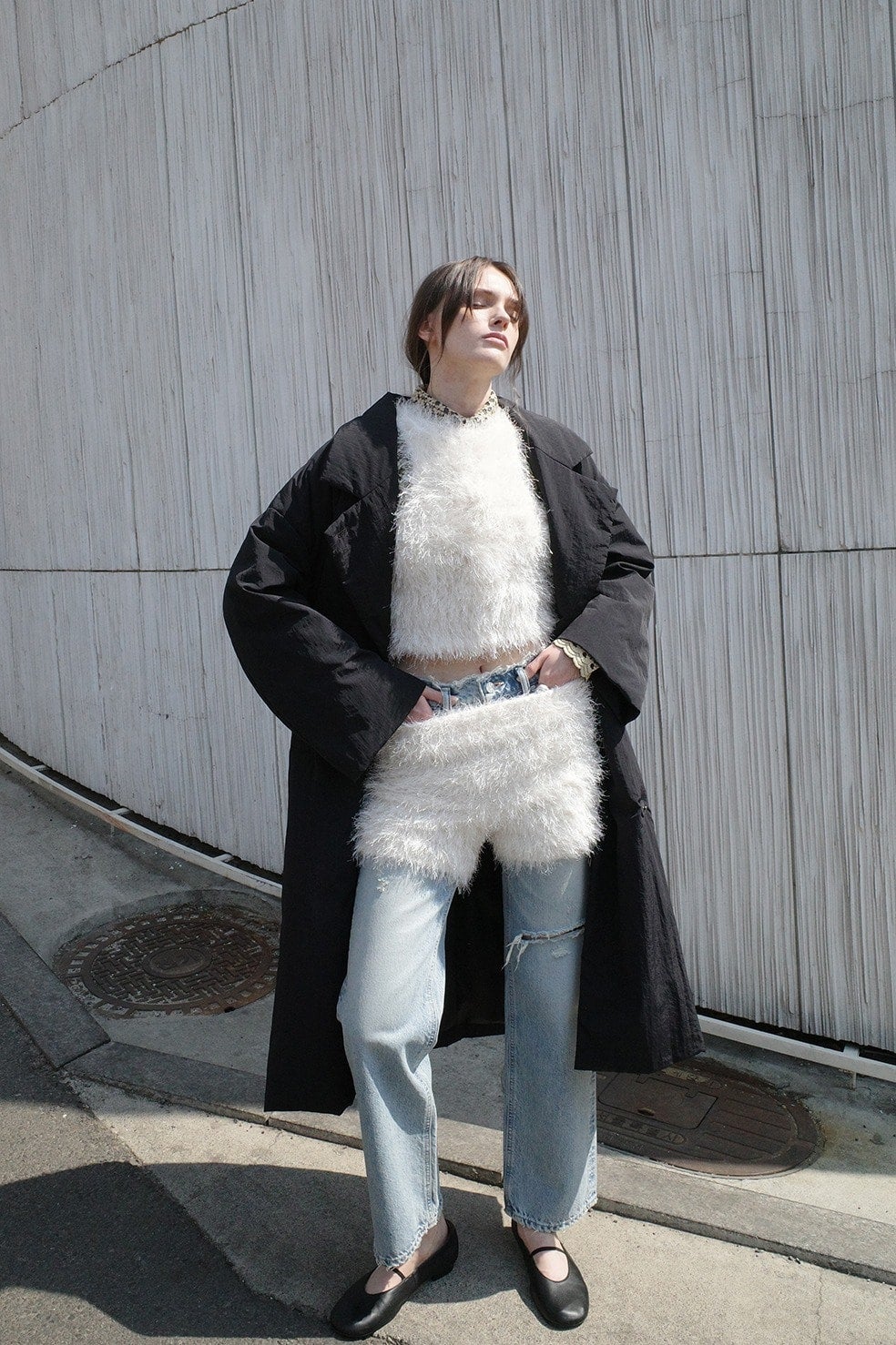 SHAGGY SHORT KNIT PANTS