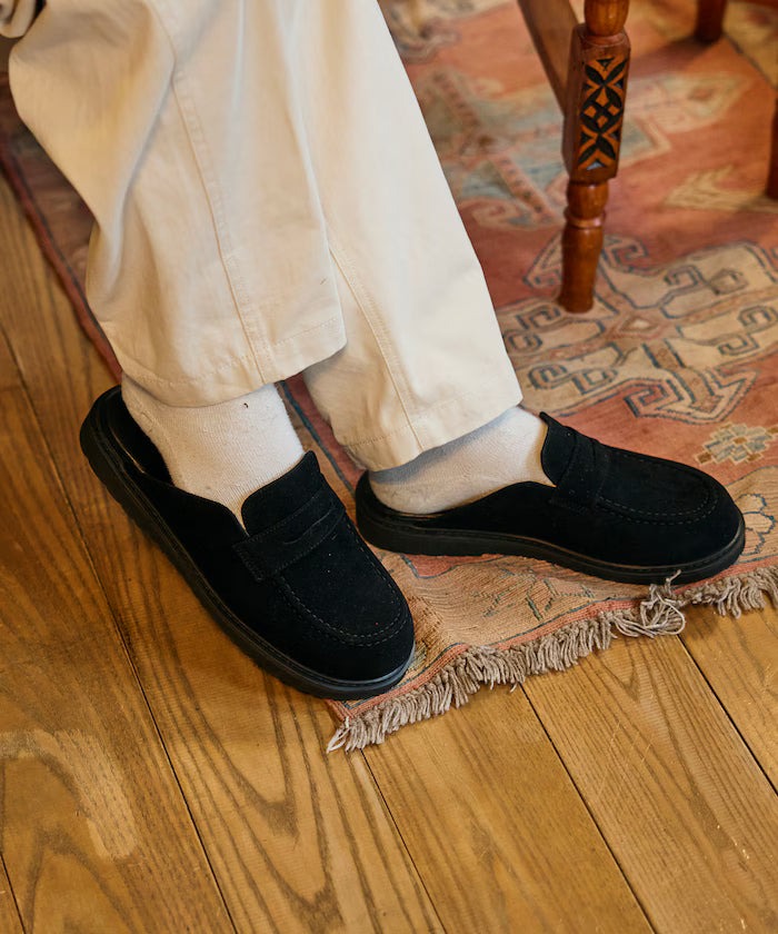 Velour Leatherette Loafer Mule / Slip-on [23~28cm] 【Limited Edition】
