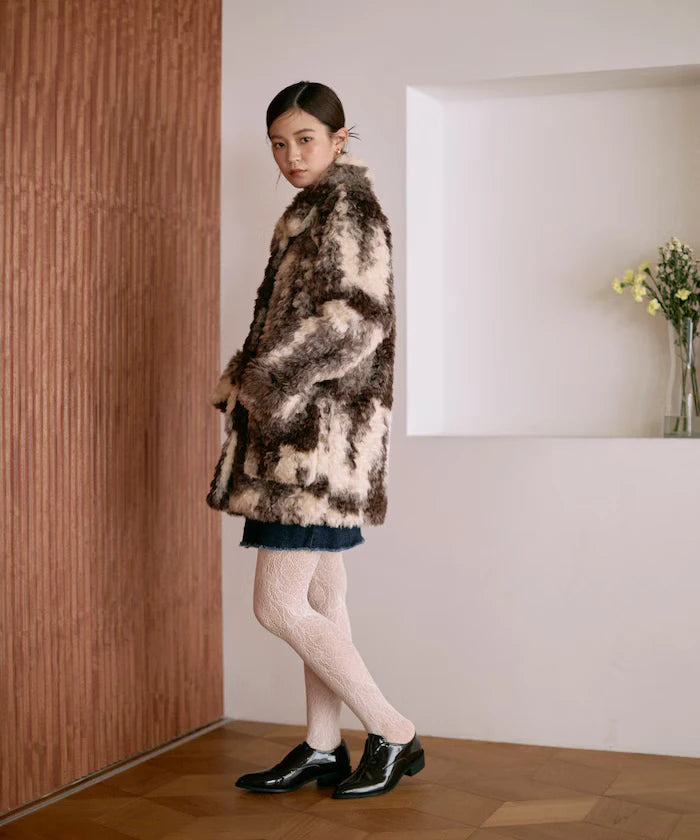 Fake Fur Mid-Length Coat / Fur Coat