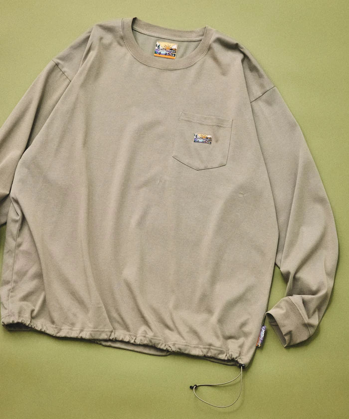 FREAK'S STORE for BEACH & FES Relax Fit One Point Logo Spindle Long Sleeve T-Shirt