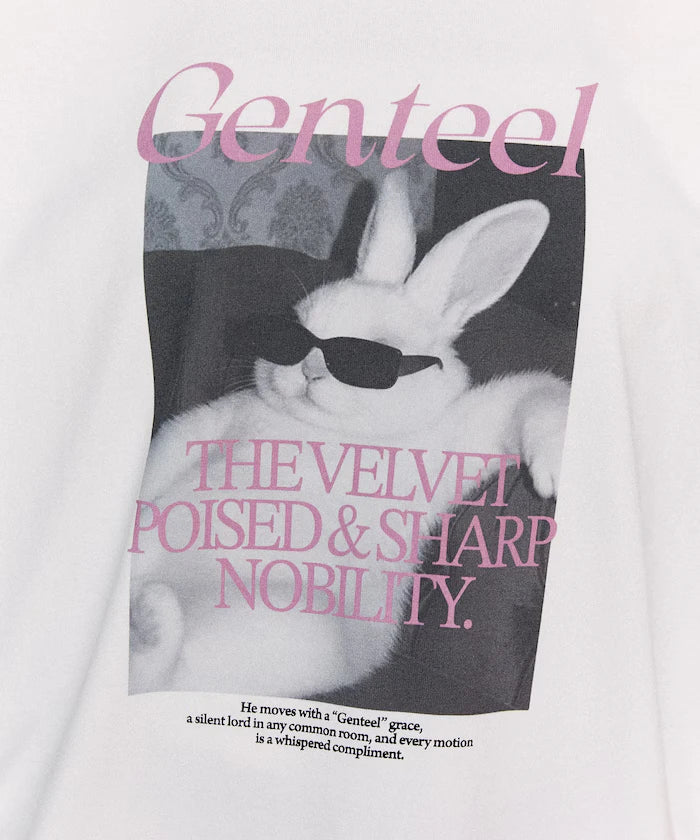 <Functional Material> Genteel Rabbit Print T-Shirt Limited Edition