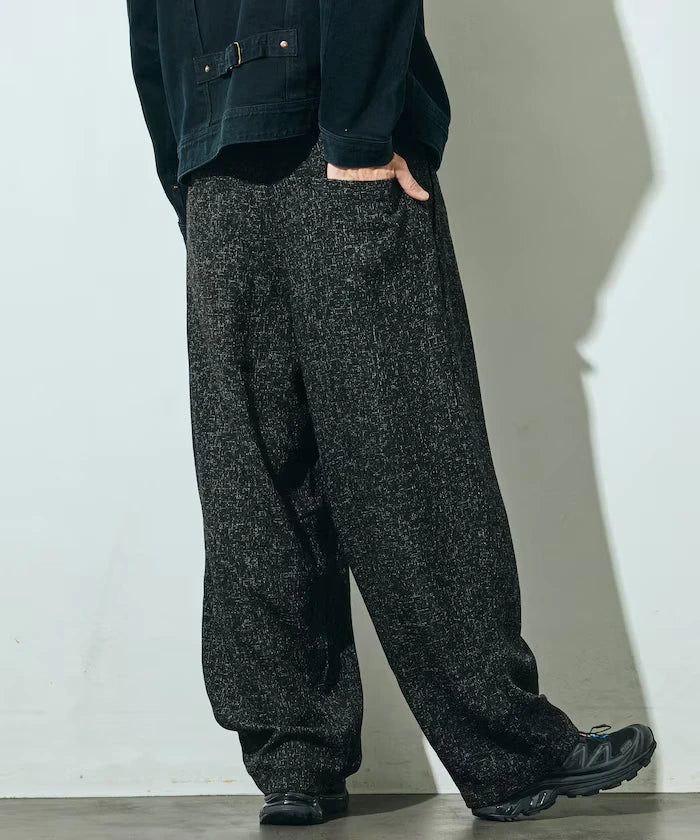 Dry Touch Summer Tweed Spindle Easy Wide Pants