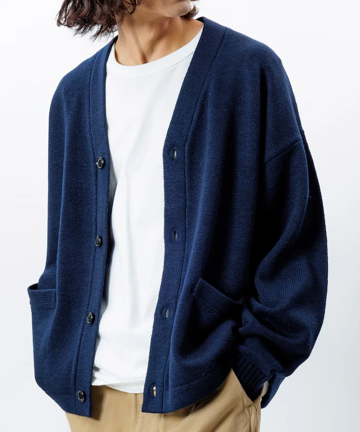 Relaxed Fit Easy Care Washable V-Neck Cardigan