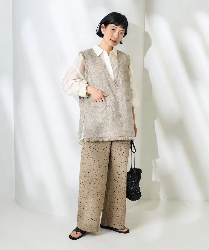V-Neck Summer Tweed Vest