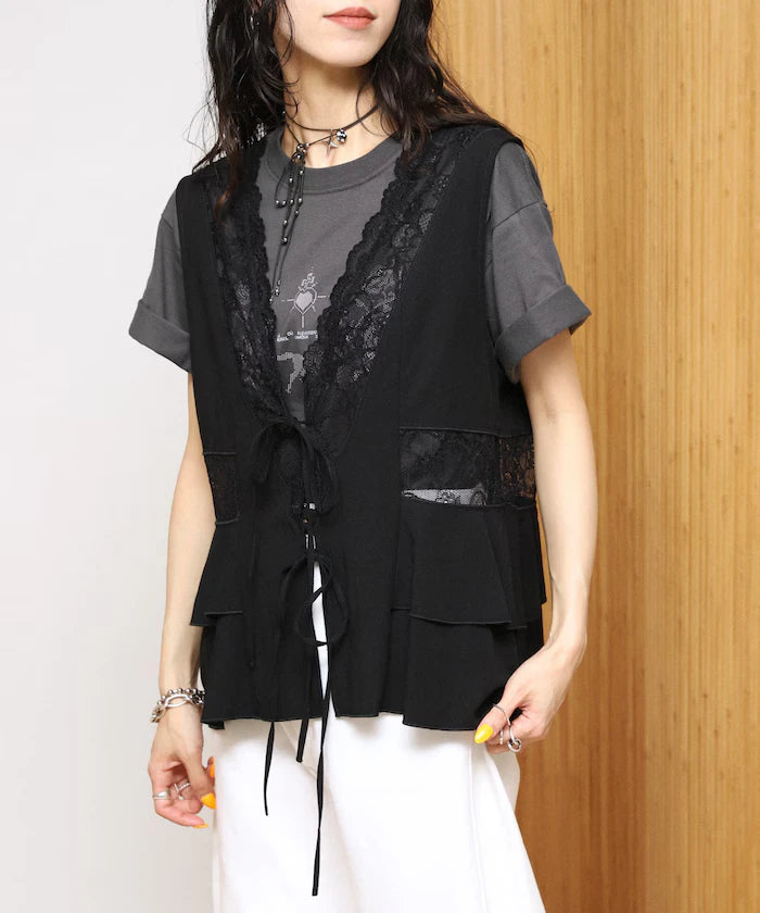 Switch Race Vintage Satin Ribbon Vest [Limited Release]