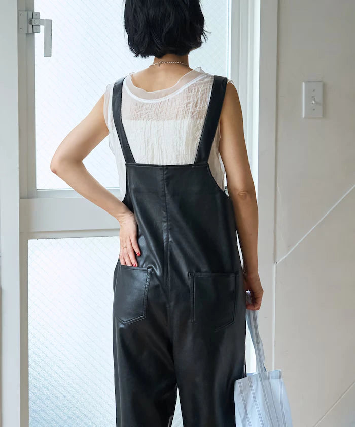 Leatherette Overalls