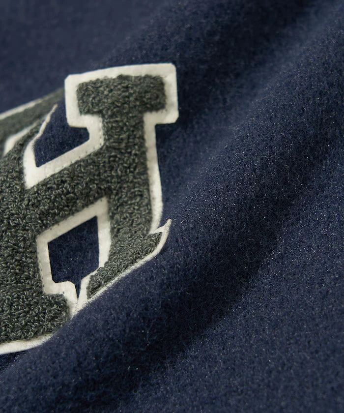 Relaxed Fit Logo Knit Varsity Jacket