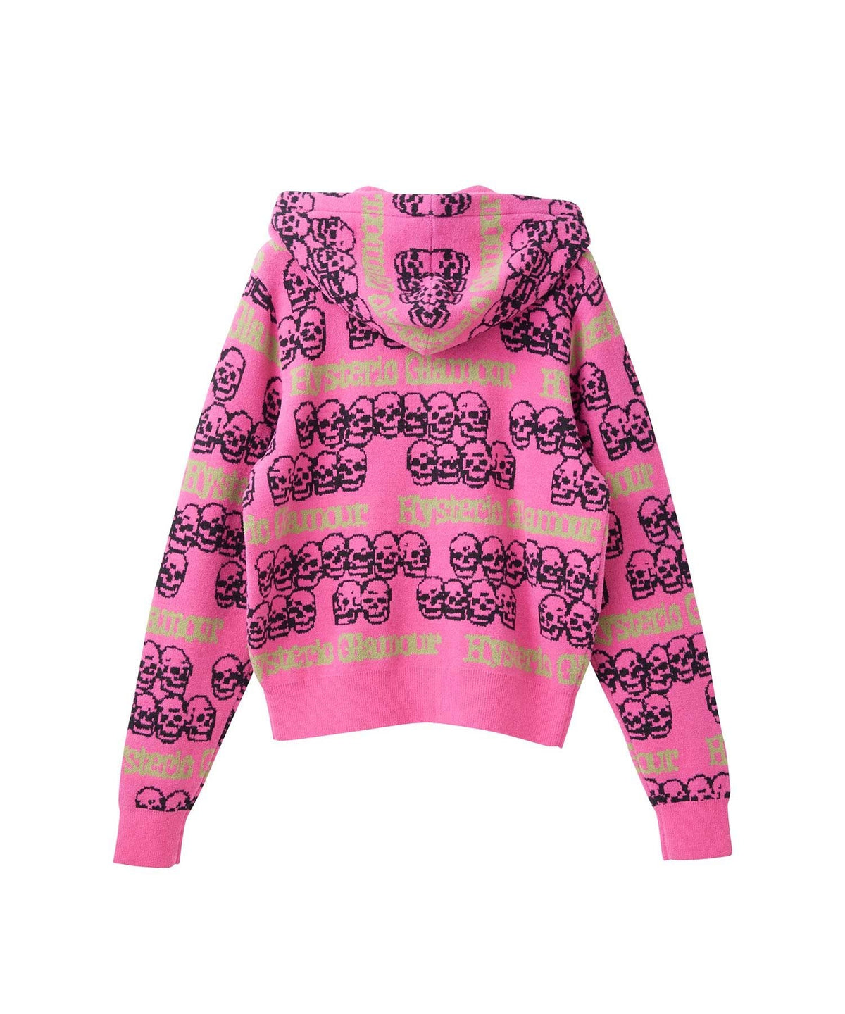 SKULL STRIPE Pattern Jacquard Parka