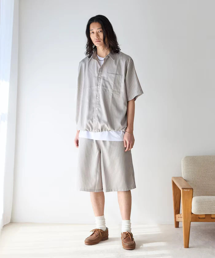 Stripe Easy Wide Shorts / Compatible with Setup
