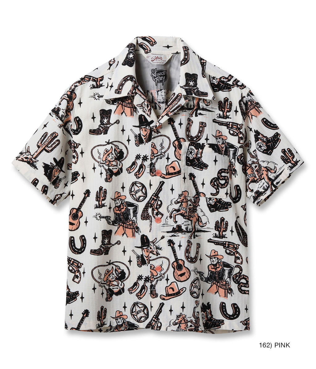 Dobby Cotton Open Shirt 'The Westerner' by Vince Ray
