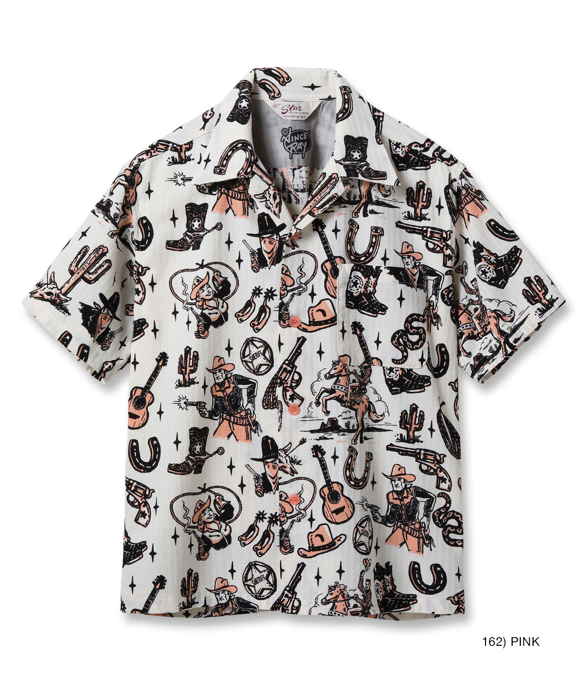 Dobby Cotton Open Shirt 'The Westerner' by Vince Ray