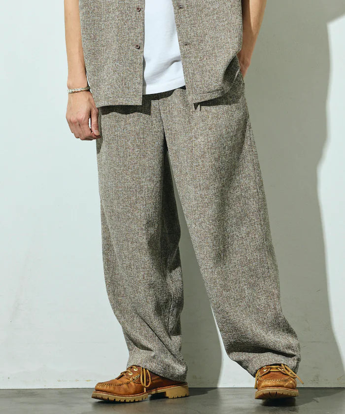 Dry Touch Summer Tweed Spindle Easy Wide Pants