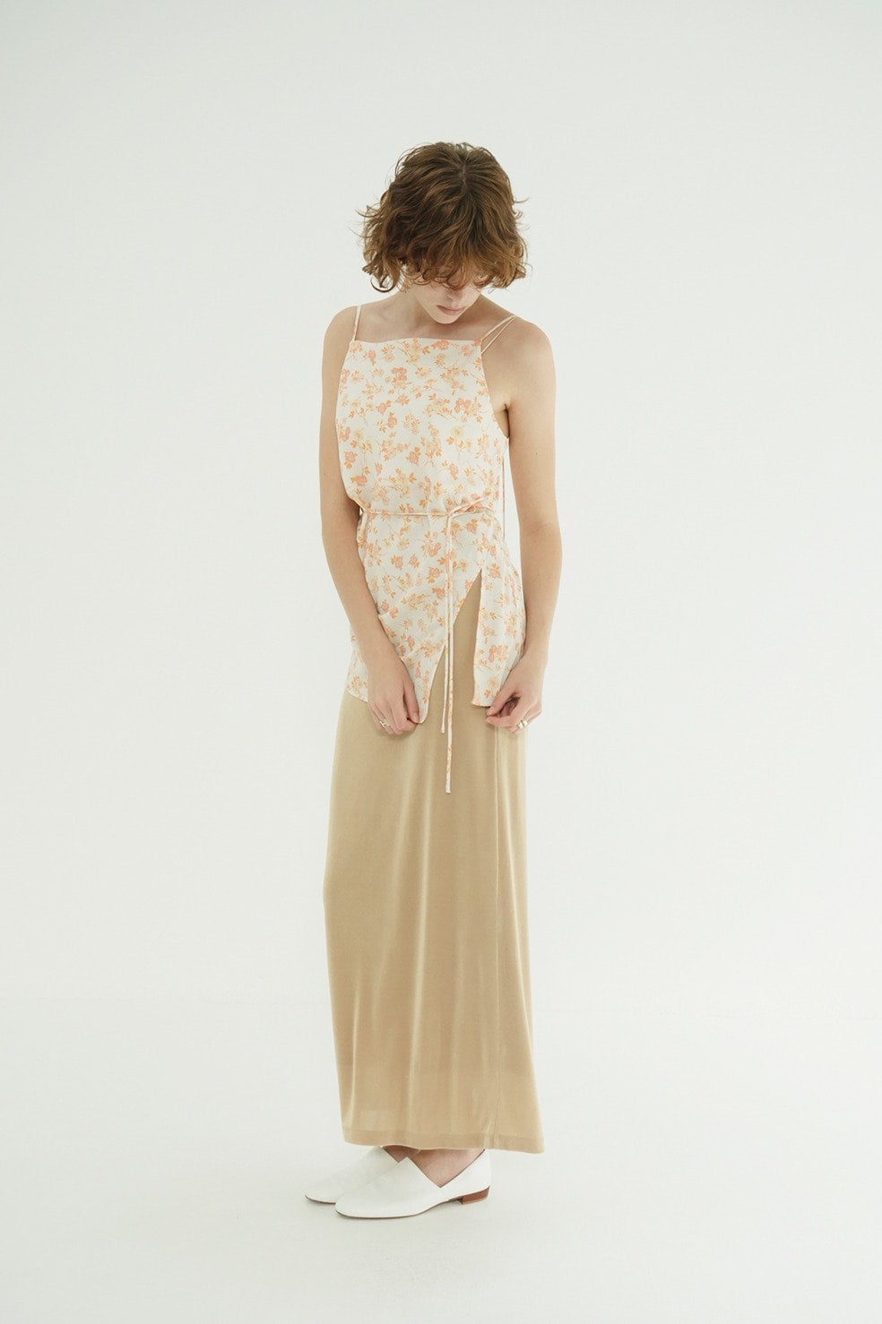 MABEL FLOWER DRAPE CAMI TOPS