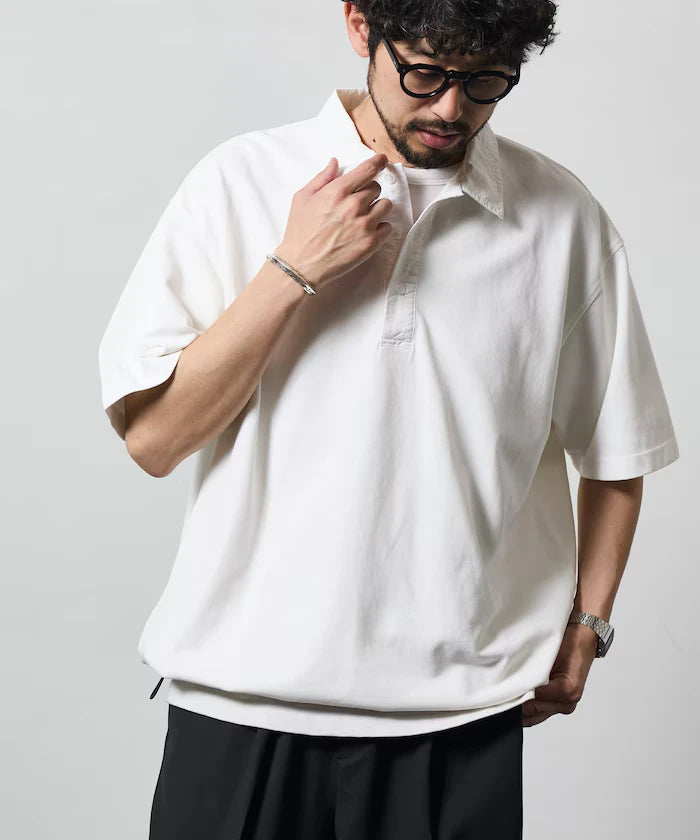 Big Silhouette Spindle Short Sleeve Tech Polo