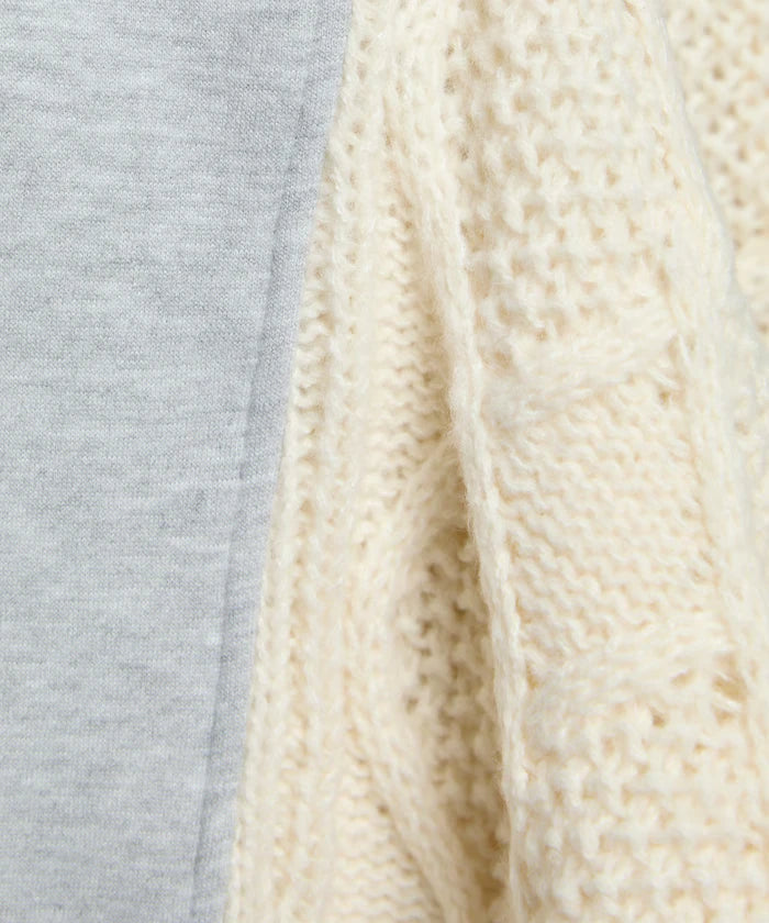Mixed Material Switch Turtle Neck Knit Limited Edition