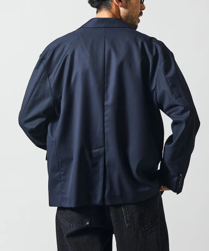Sleeve-Contrast Tailored Jacket / Relaxed Fit