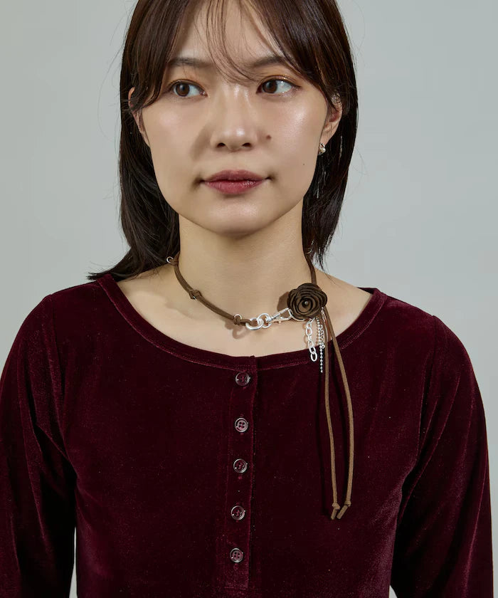 Code Flower Necklace / Flower Charm