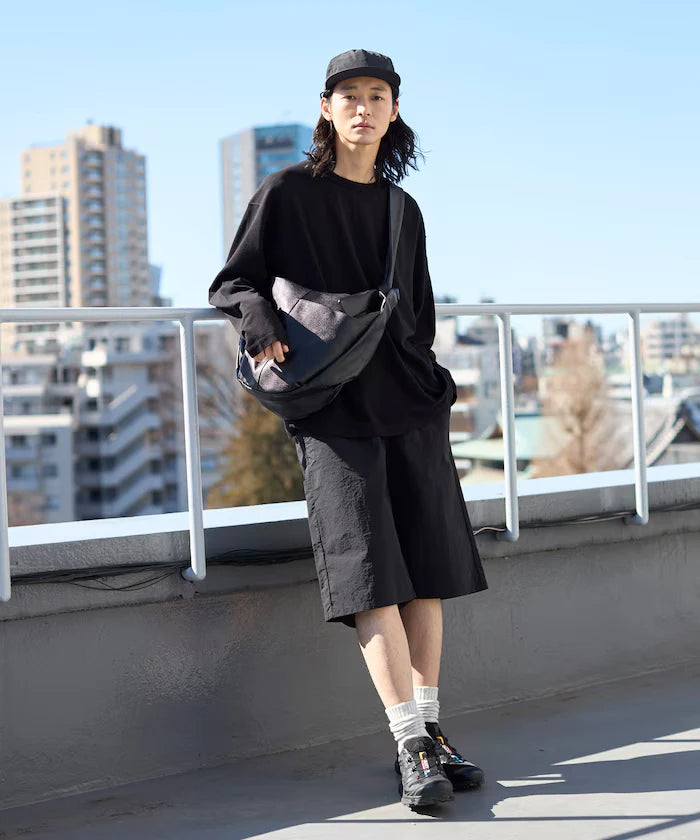 Nylon Sleek Water Length Baggy Shorts