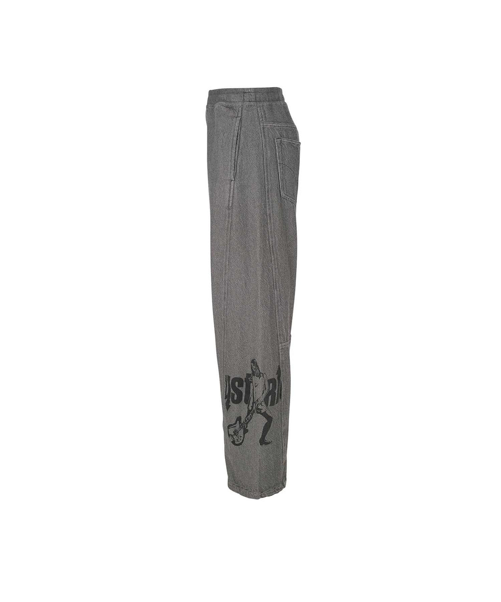 UP DOWN GIRL Denim Easy Pants