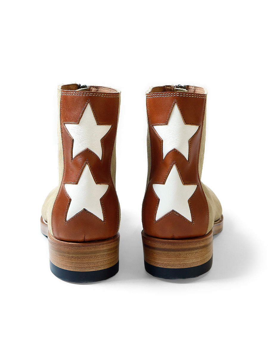 Suede Leather ZIP UP Cafe Race Frisco Boots