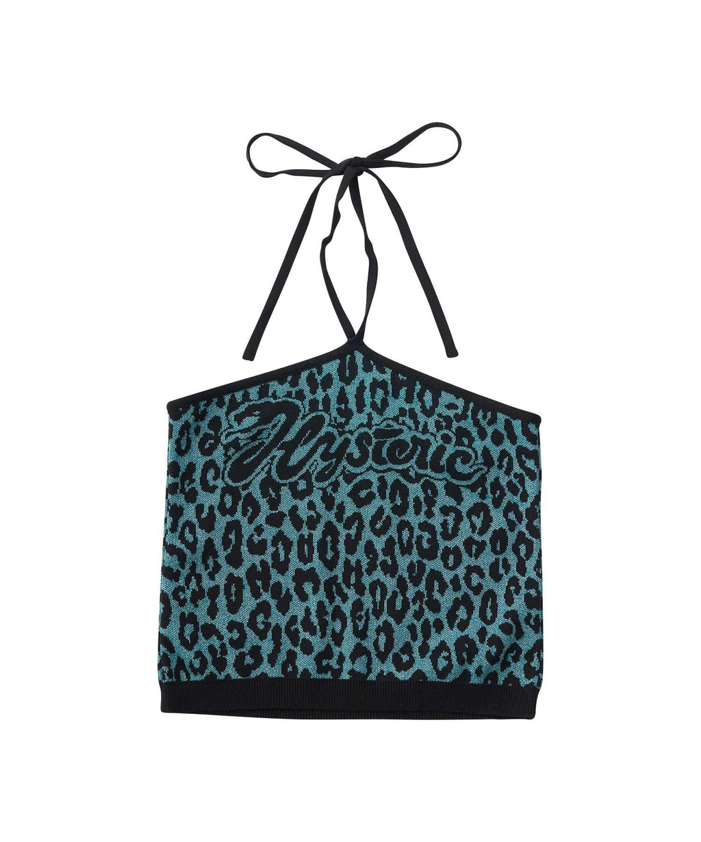 SNAKE LOGO Jacquard Halter Neck