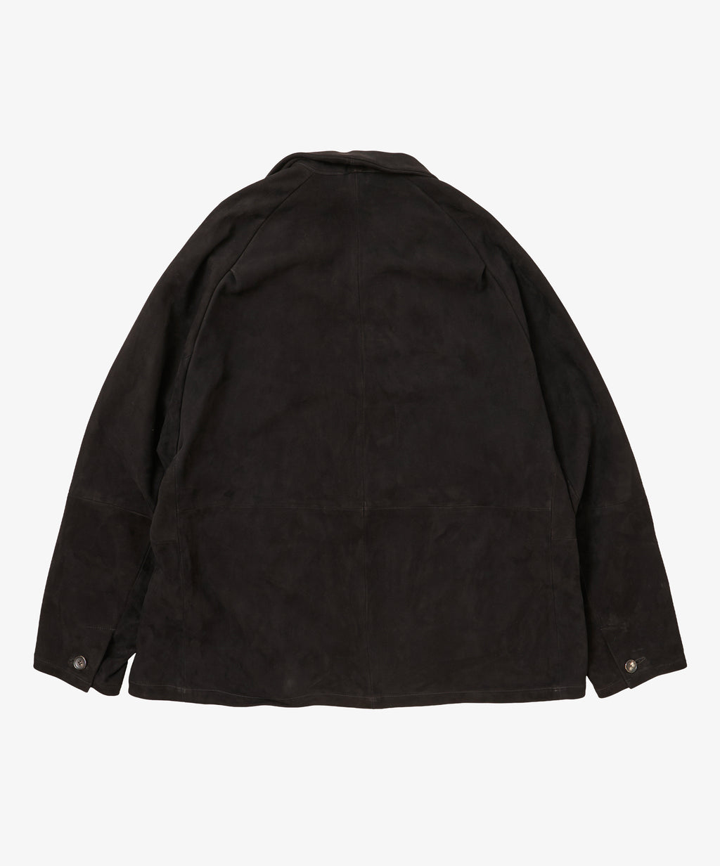 veste two button sheepskin black