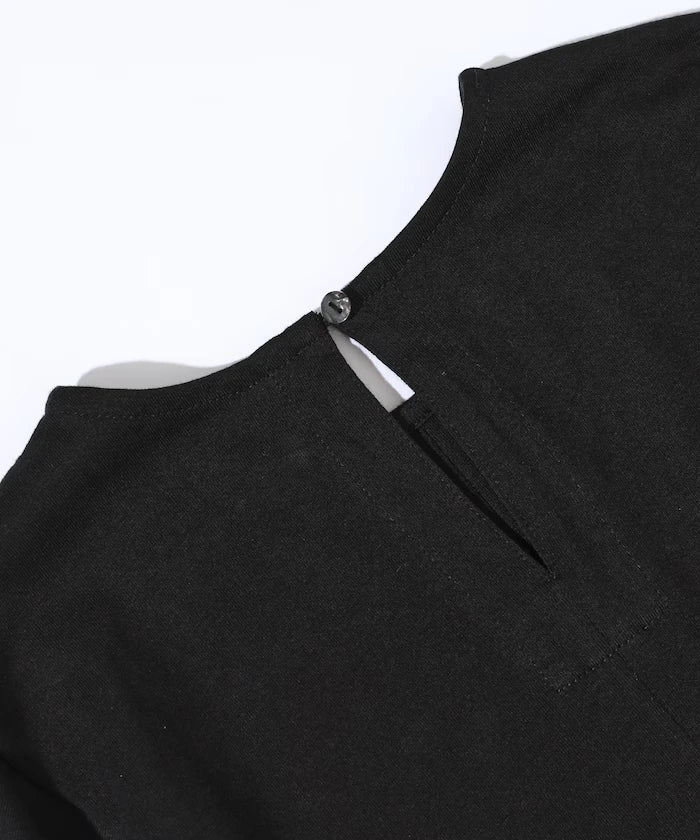 Organic Cotton Peplum Switch Top / 5-minute Sleeve T-Shirt
