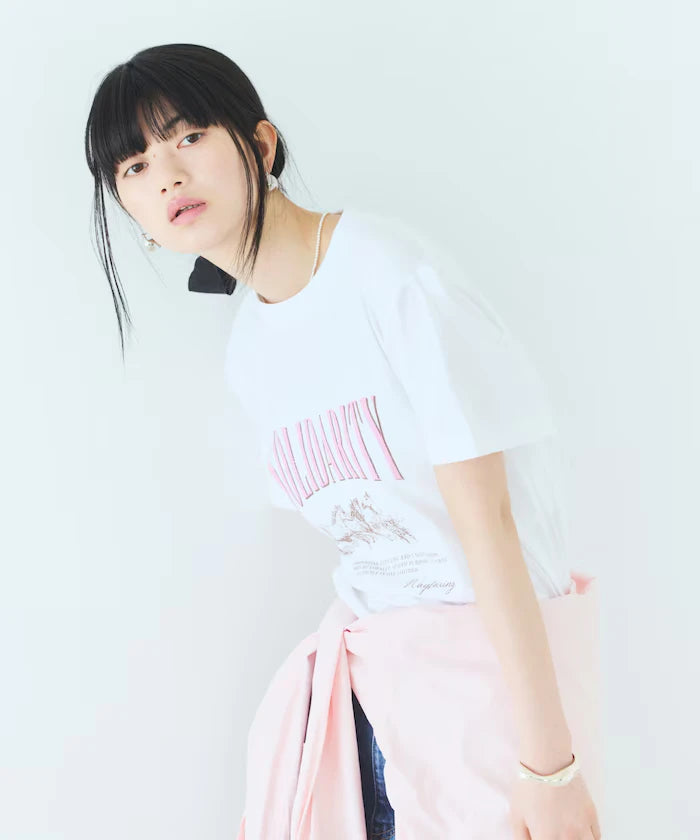 Comfortable Logo Horse Print Crew Neck T-Shirt