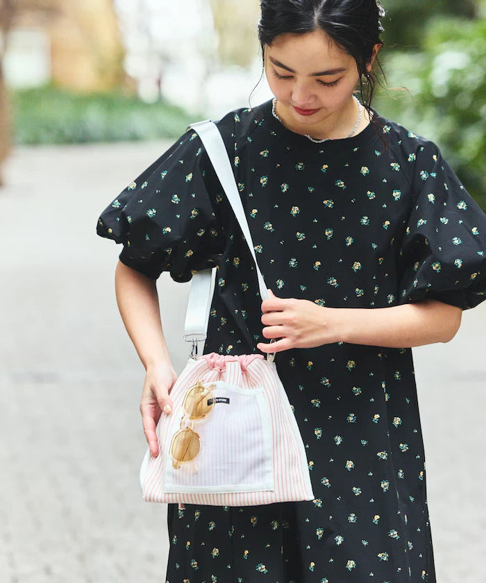 Multiway Color Knit Frill Shoulder Bag