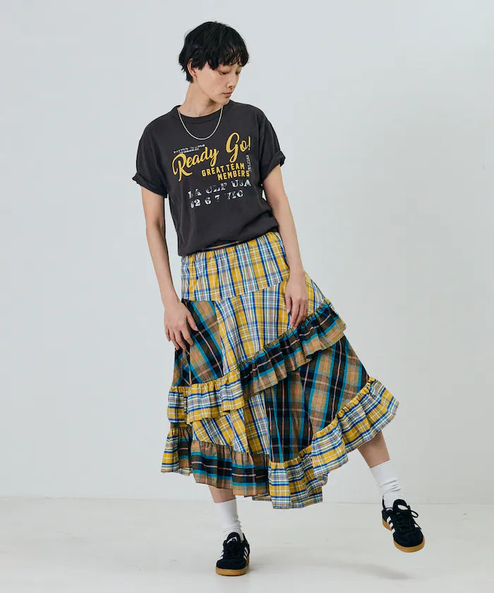 Vintage-Like Used Essence Print T-Shirt