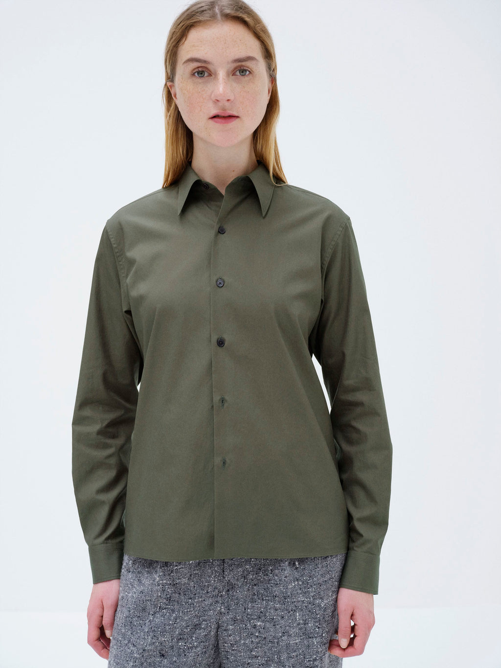 WASHED FINX TWILL SLIM SHIRT