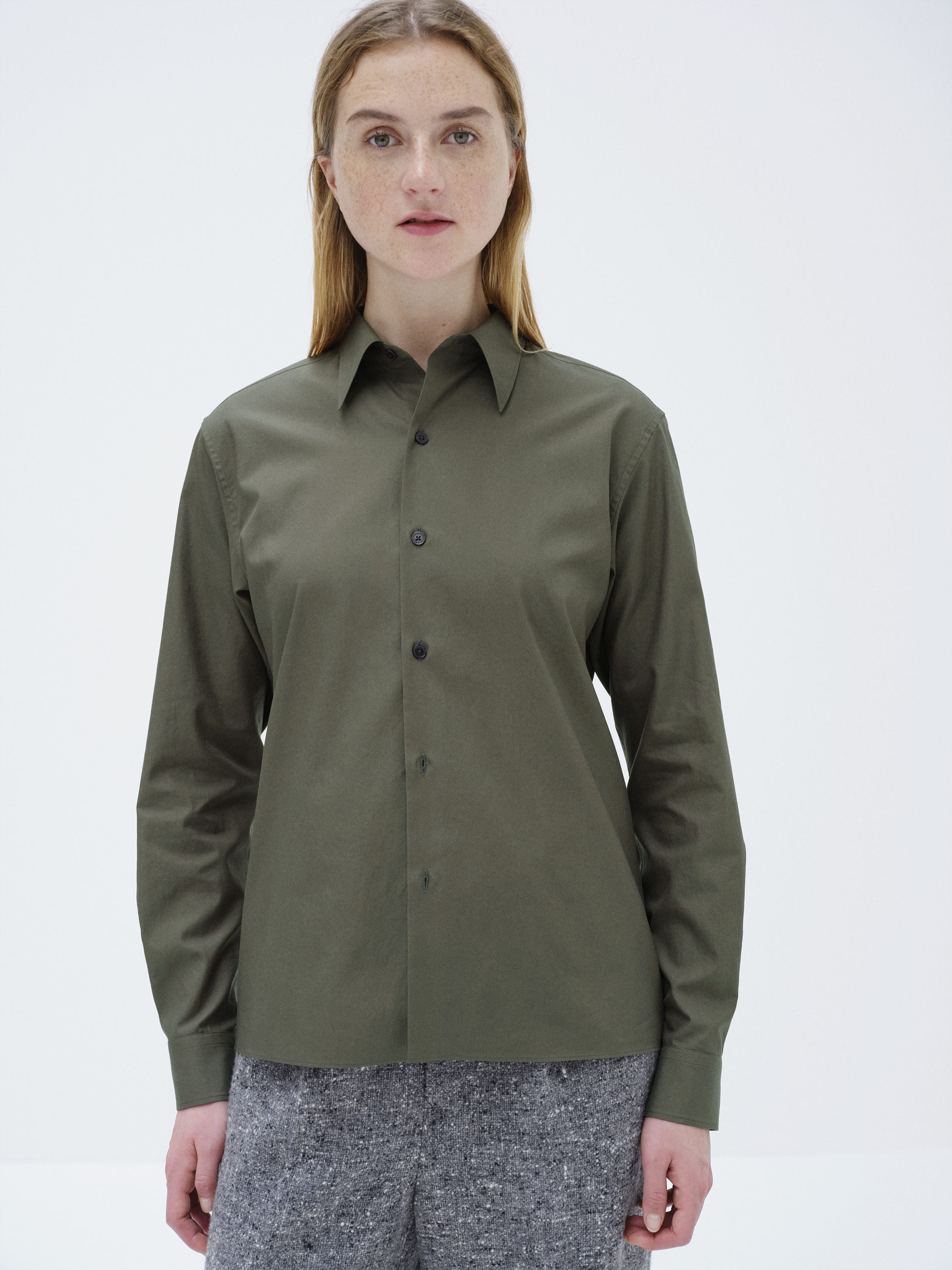 WASHED FINX TWILL SLIM SHIRT