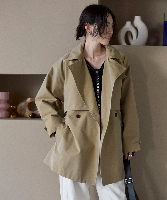 T/C Chambray Short Trench Coat