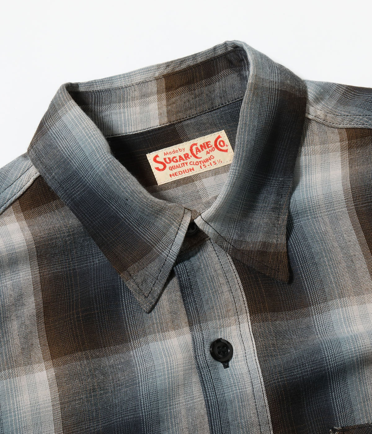 Rayon Twill Check Work Shirt
