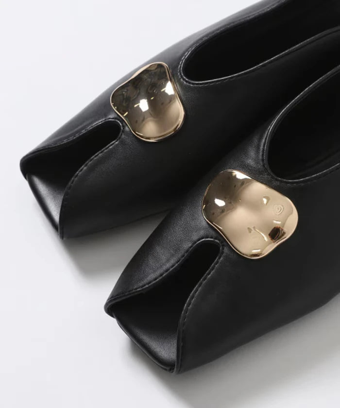 Nuance Plate Open Toe Shoes