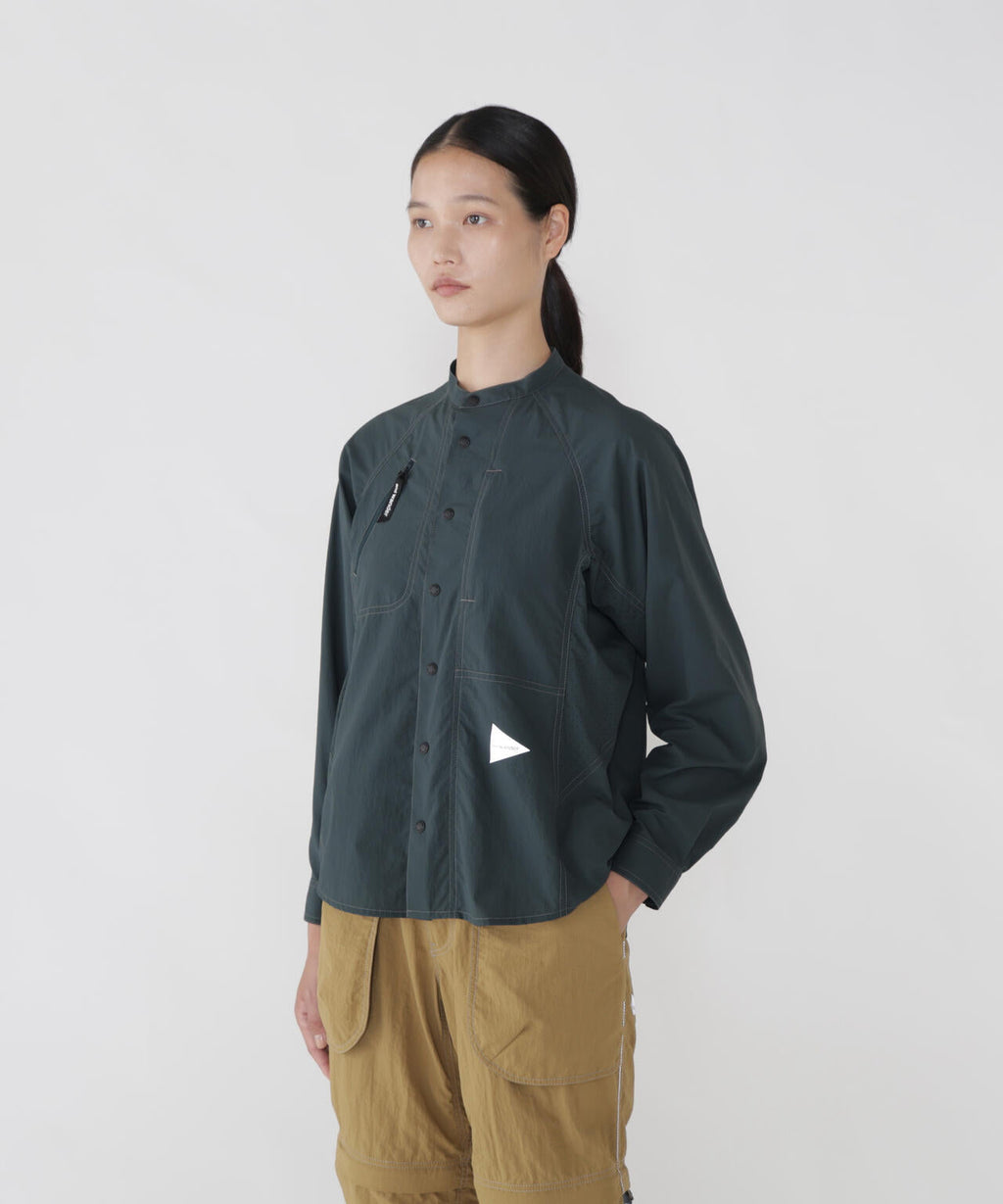 stretch rip band collar shirt