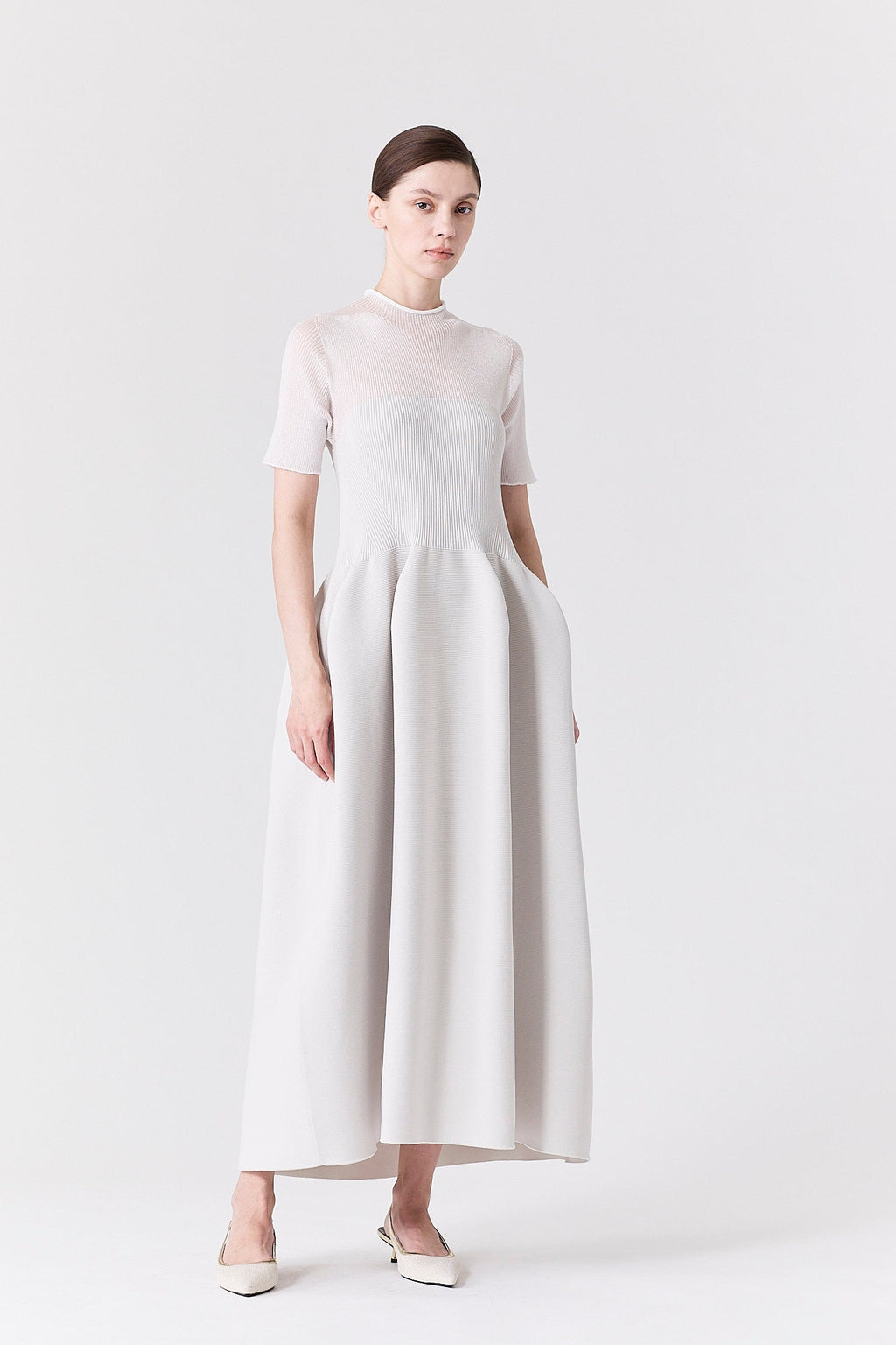 POTTERY LUCENT DECOLLETAGE SHORT SLEEVE DRESS