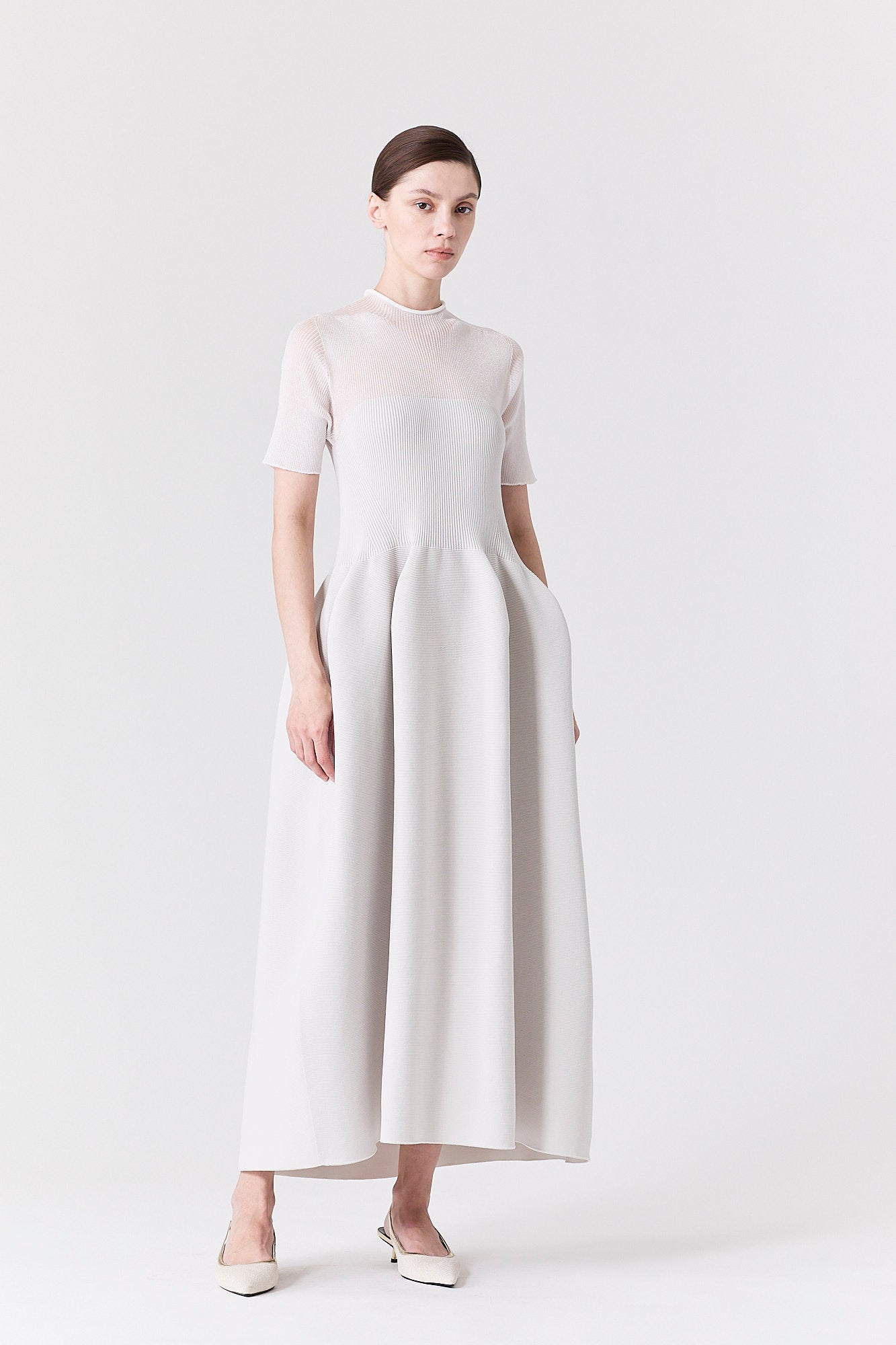 POTTERY LUCENT DECOLLETAGE SHORT SLEEVE DRESS
