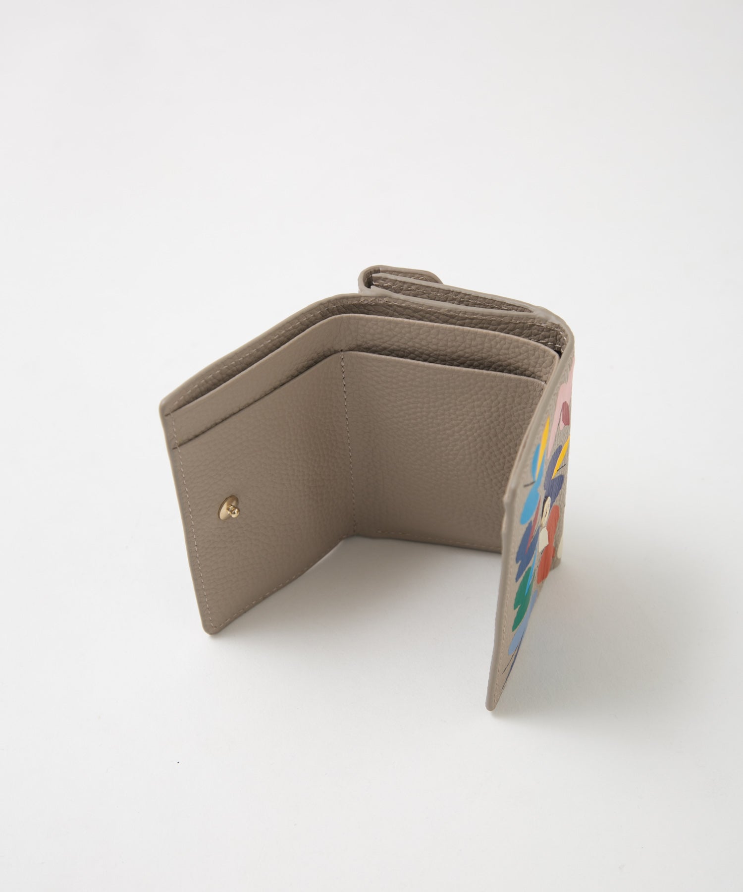 SHOGO SEKINE Collaboration Tri-fold Wallet Gray Beige SMO-SKN#45