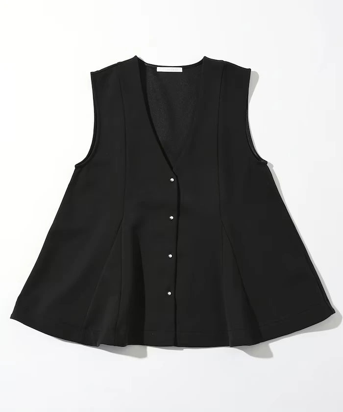 Peplum Silhouette V-Neck Gilet / Vest