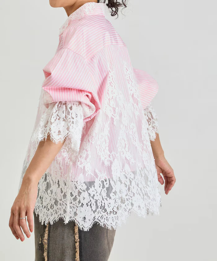 Lace Docking Stripe Shirt