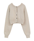 W FACE SHORT KNIT CARDIGAN