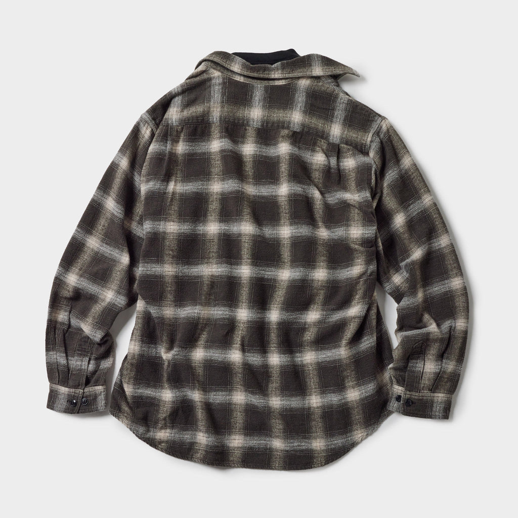 GL29547 /  COTTON NEL CHECK PULLOVER WORK SHIRT with T-SHIRT