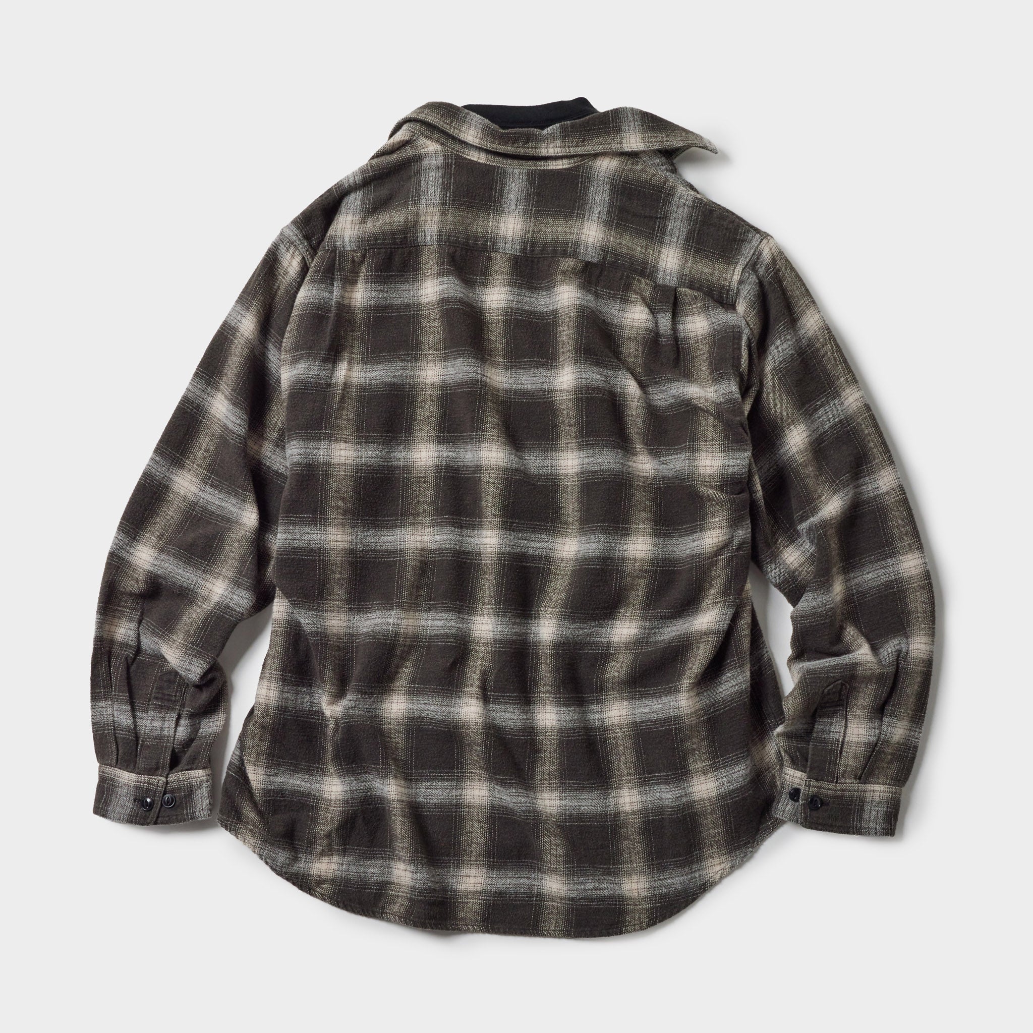 GL29547 /  COTTON NEL CHECK PULLOVER WORK SHIRT with T-SHIRT