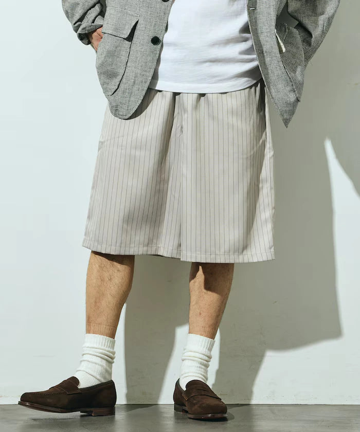 Stripe Easy Wide Shorts / Compatible with Setup