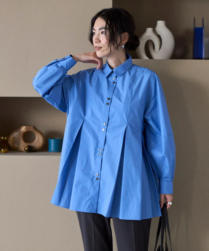 Box Stacked Balloon Sleeve Long Sleeve Shirt