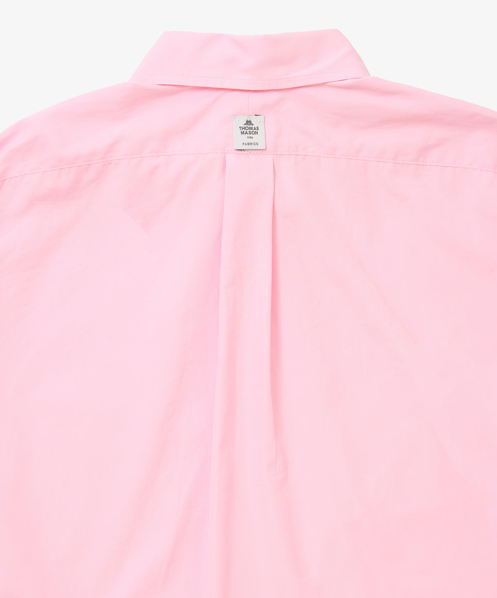 wide shirt with pocket thomas mason pink short sleeve