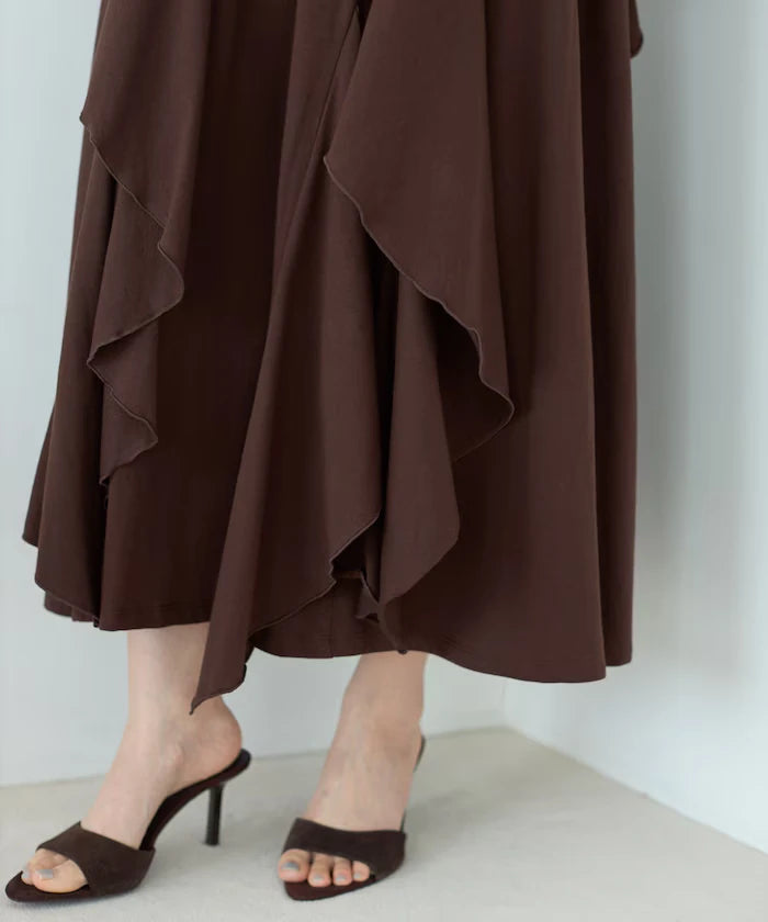Organic Cotton Draped Flare Dress